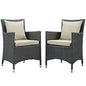 Sojourn Dining Chair ( Set of Two), Beige, Rattan 10822