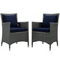Sojourn Dining Chair ( Set of Two), Navy, Rattan 10823