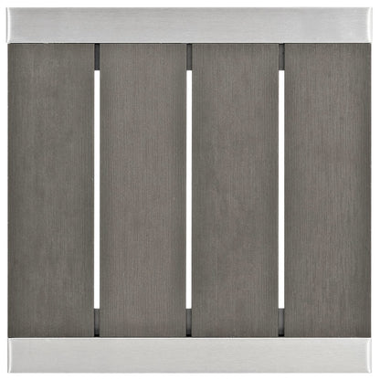 Shore Outdoor Patio Aluminum Side Table, Grey, Metal 10835