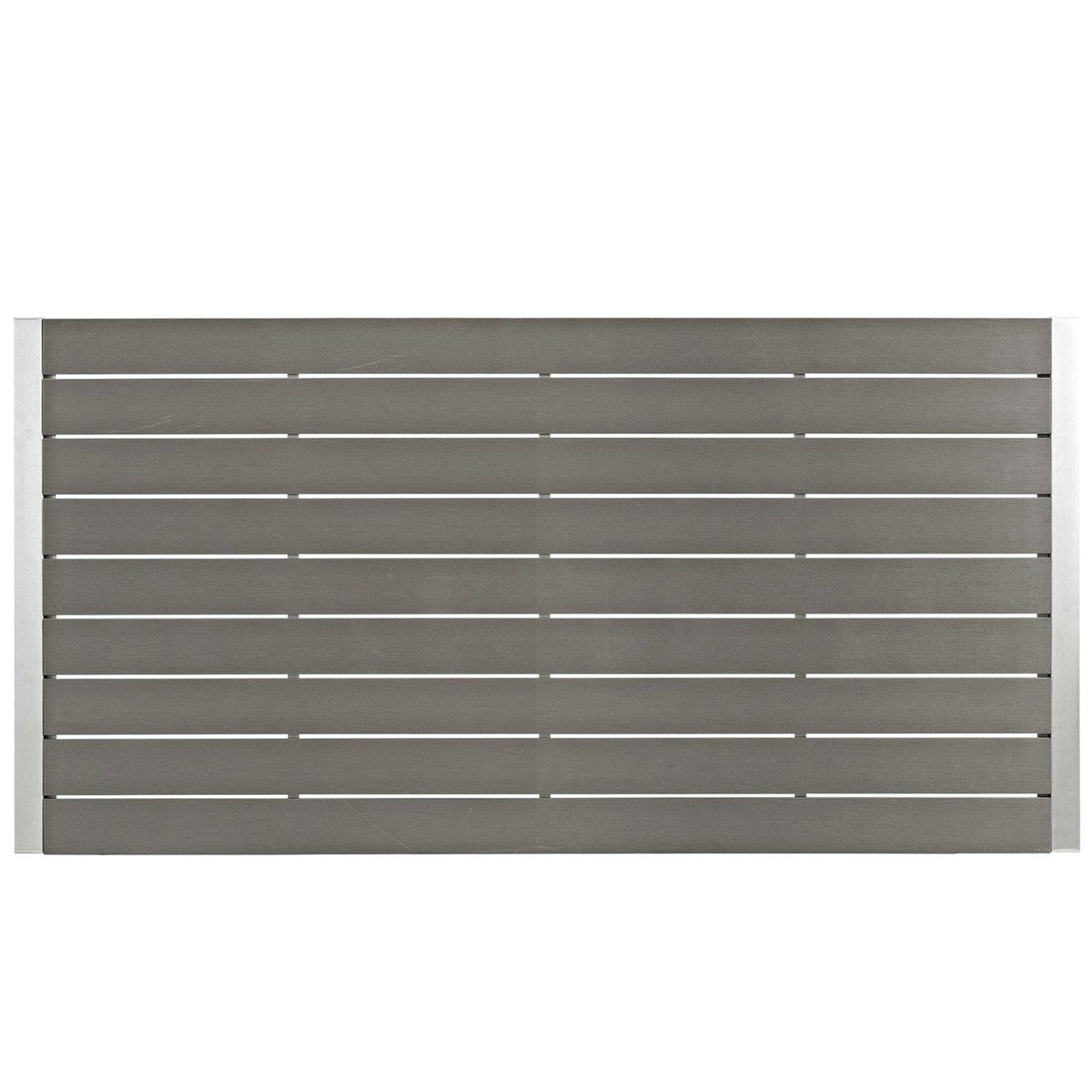 Shore Outdoor Patio Aluminum Dining Table, Grey, Metal 10840