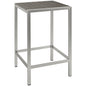 Shore Outdoor Patio Aluminum Bar Table, Grey, Metal 10845