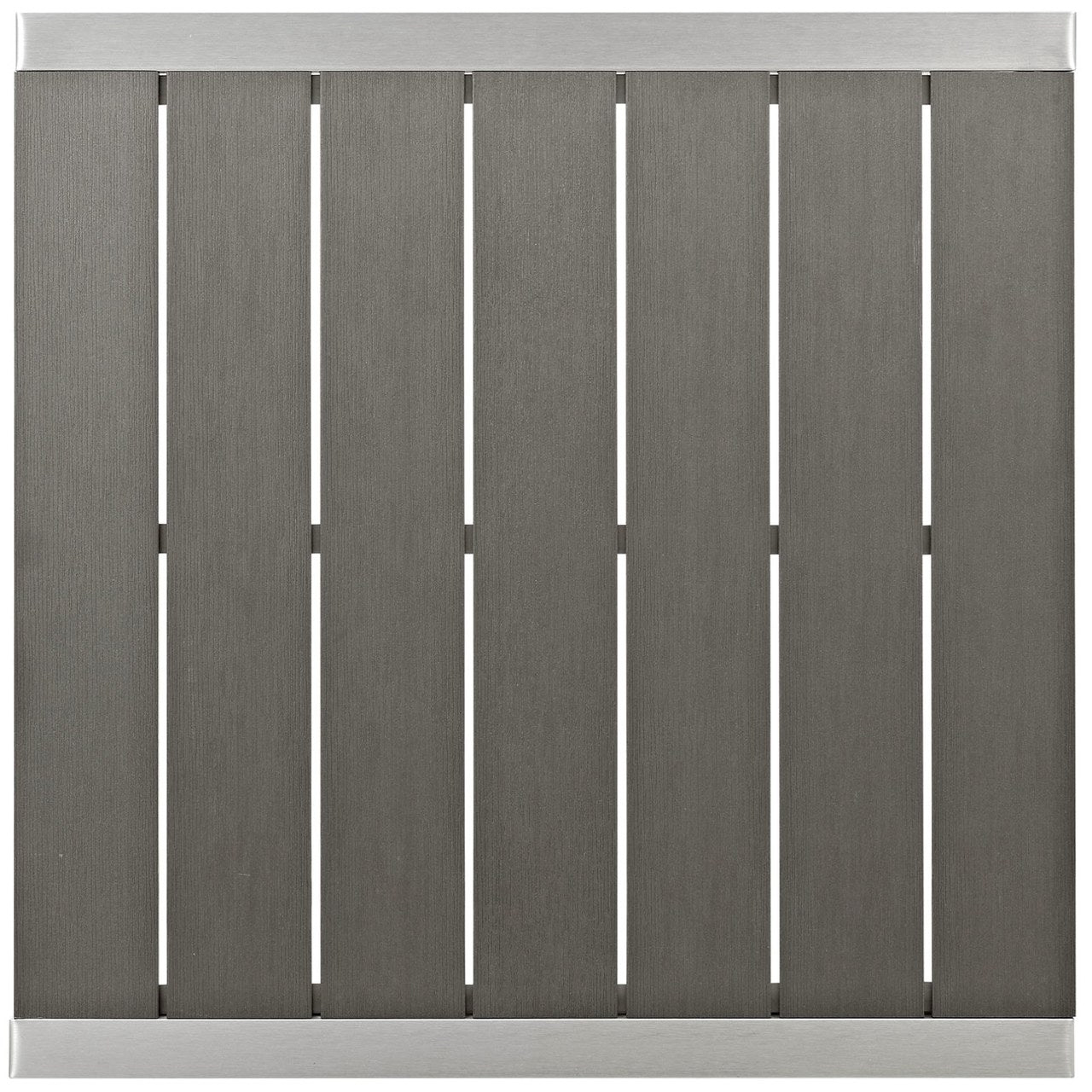 Shore Outdoor Patio Aluminum Bar Table, Grey, Metal 10845