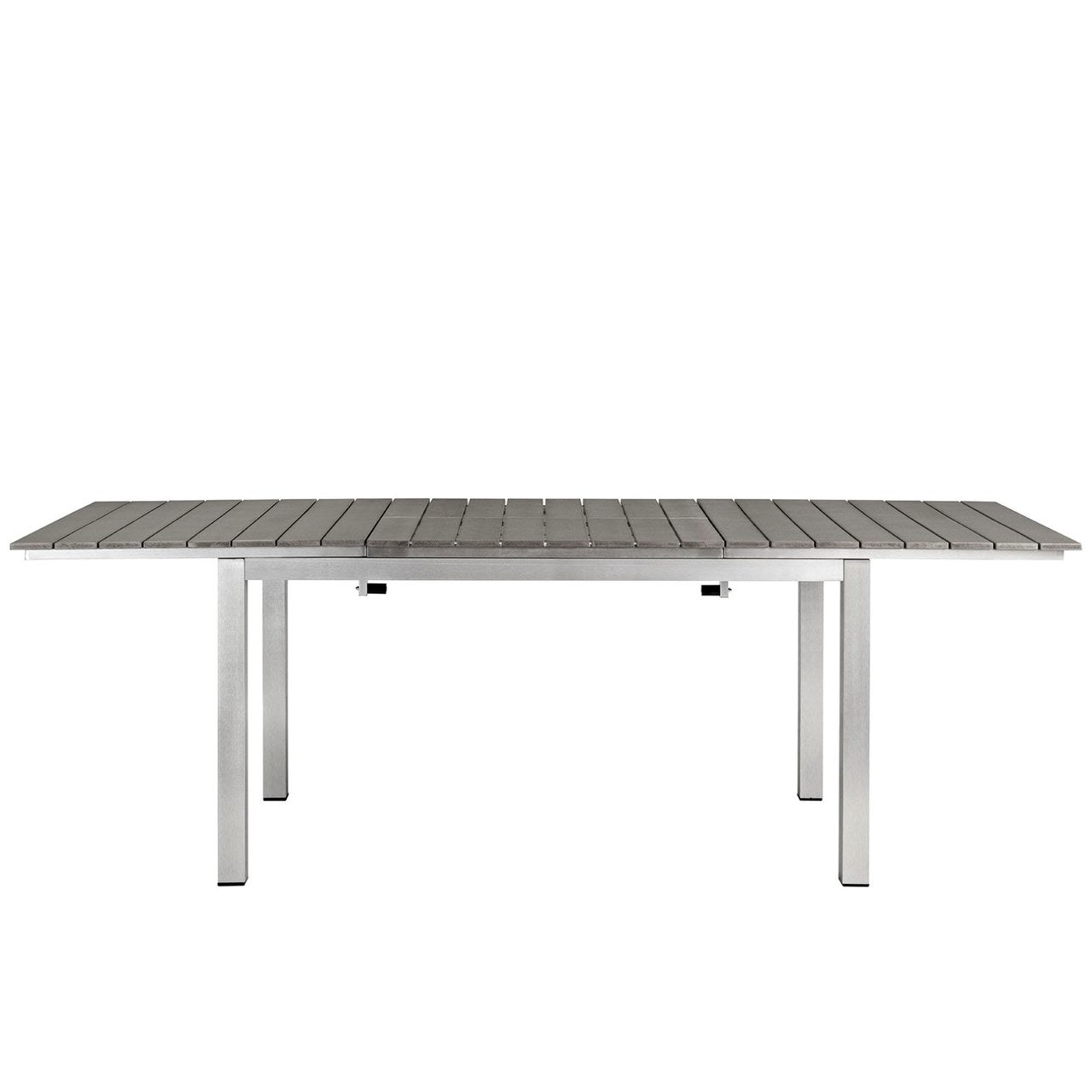 Shore Outdoor Patio Wood Dining Table, Grey, Metal 10846