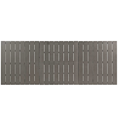 Shore Outdoor Patio Wood Dining Table, Grey, Metal 10846