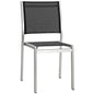 Shore Outdoor Patio Aluminum Side Chair, Black, Metal 10848