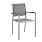 Shore Outdoor Patio Aluminum Dining Chair, Aluminum Metal Steel, Grey Gray 13515