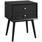 Dispatch Nightstand, Black, Wood 10924