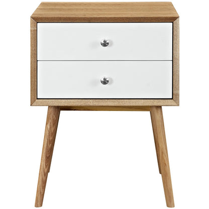 Dispatch Nightstand, White, Wood 10926