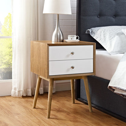 Dispatch Nightstand, White, Wood 10926