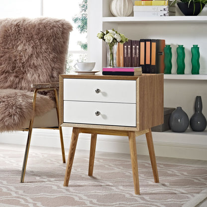 Dispatch Nightstand, White, Wood 10926