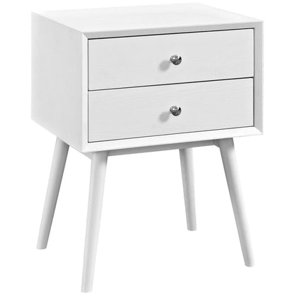 Dispatch Nightstand, White, Wood 10928