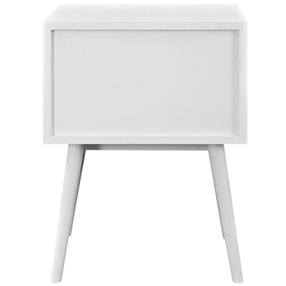 Dispatch Nightstand, White, Wood 10928