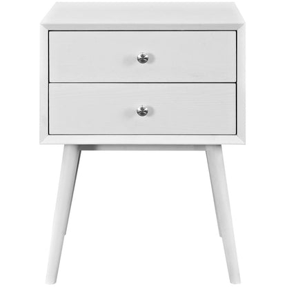 Dispatch Nightstand, White, Wood 10928