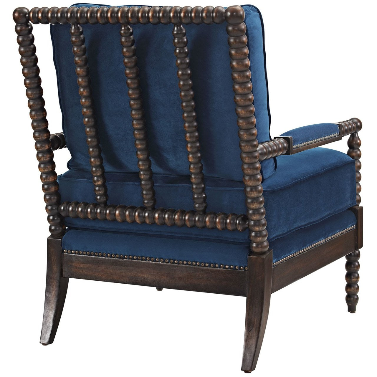 Revel Upholstered Fabric Armchair, Navy, Fabric 10941