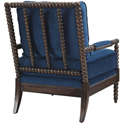 Revel Upholstered Fabric Armchair, Navy, Fabric 10941