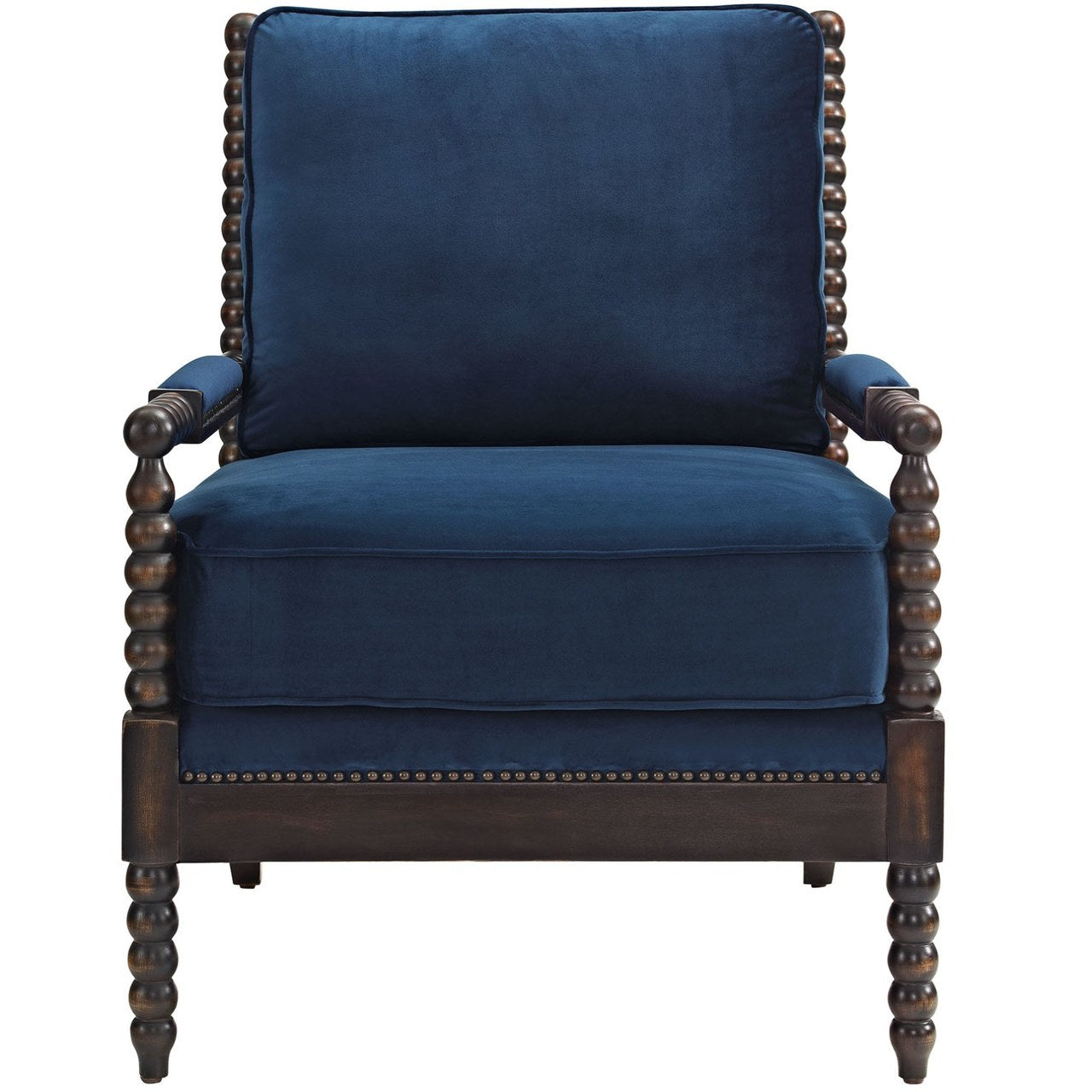 Revel Upholstered Fabric Armchair, Navy, Fabric 10941