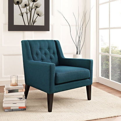 Earnest Upholstered Fabric Armchair, Navy, Fabric 10955