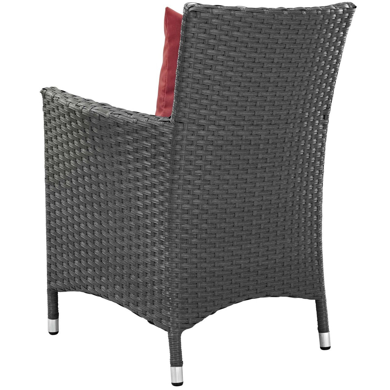 Sojourn 11 Piece Outdoor Patio Sunbrella® Dining Set, Sunbrella Rattan Wicker, Red 13521