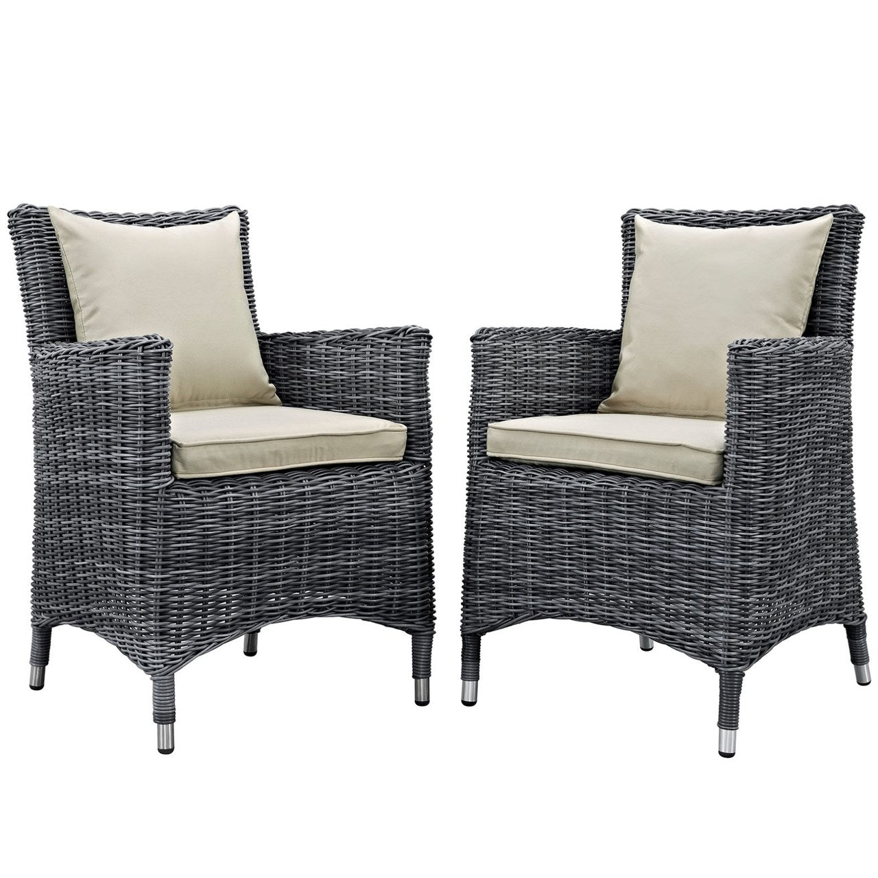 Summon Dining Chair ( Set of Two), Beige, Rattan 10969