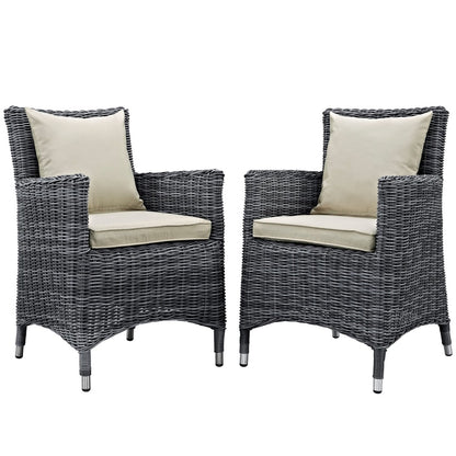 Summon Dining Chair ( Set of Two), Beige, Rattan 10969