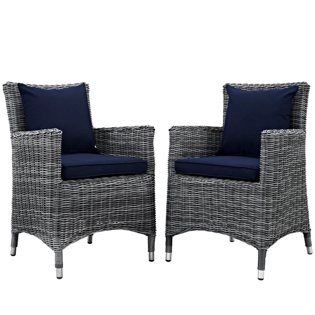 Summon Dining Chair ( Set of Two), Navy, Rattan 10970