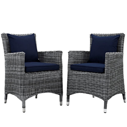 Summon Dining Chair ( Set of Two), Navy, Rattan 10970