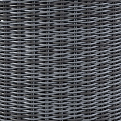 Summon 4 Piece Outdoor Patio Sunbrella® Dining Set, Sunbrella Rattan Wicker, Grey Gray 13526
