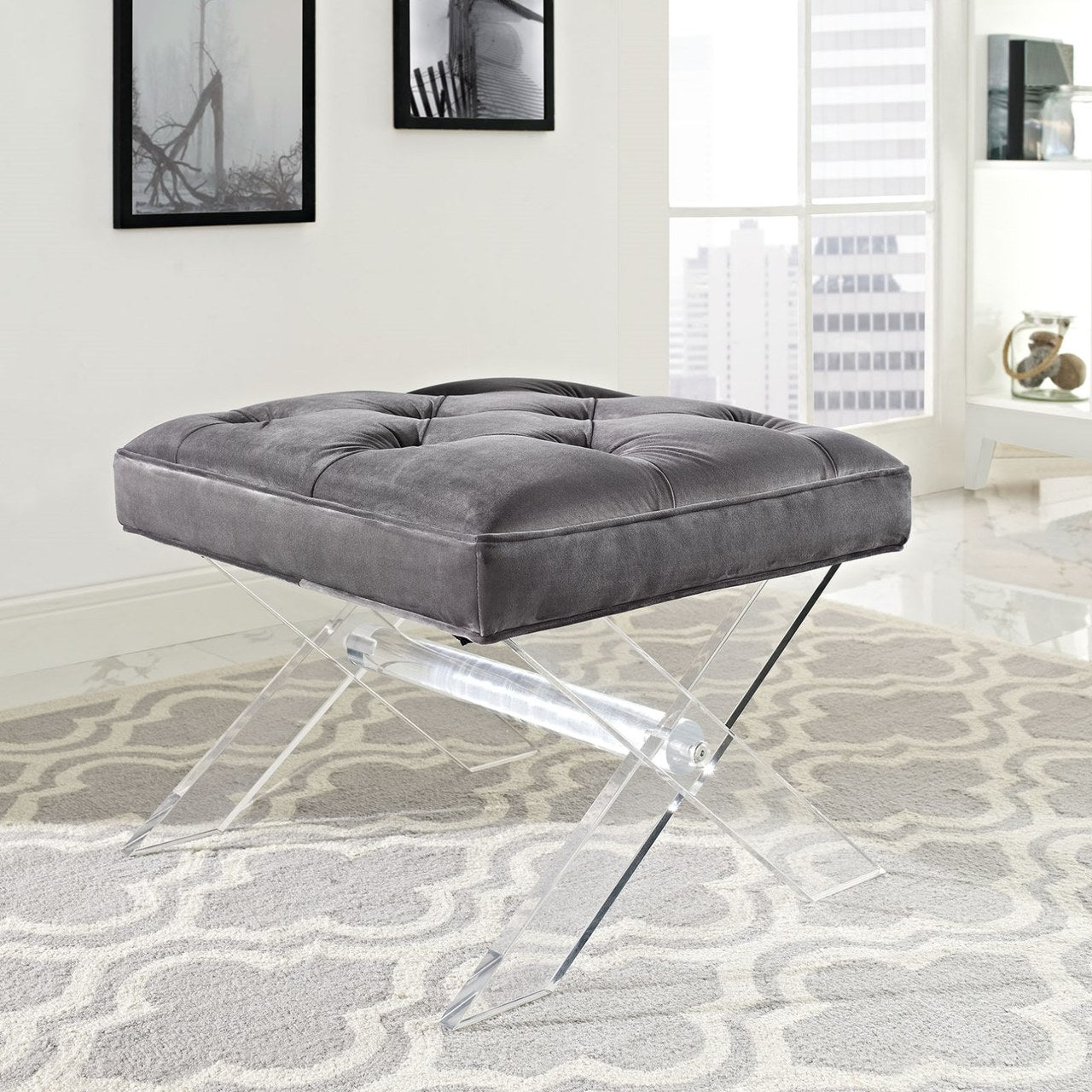Swift Bench, Grey, Fabric 11003