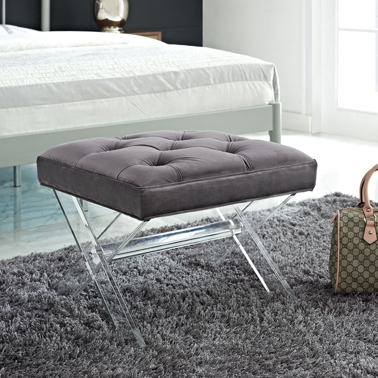 Swift Bench, Grey, Fabric 11003