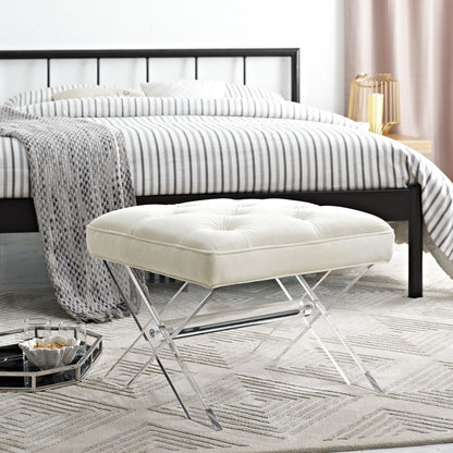 Swift Bench, White, Fabric 11004