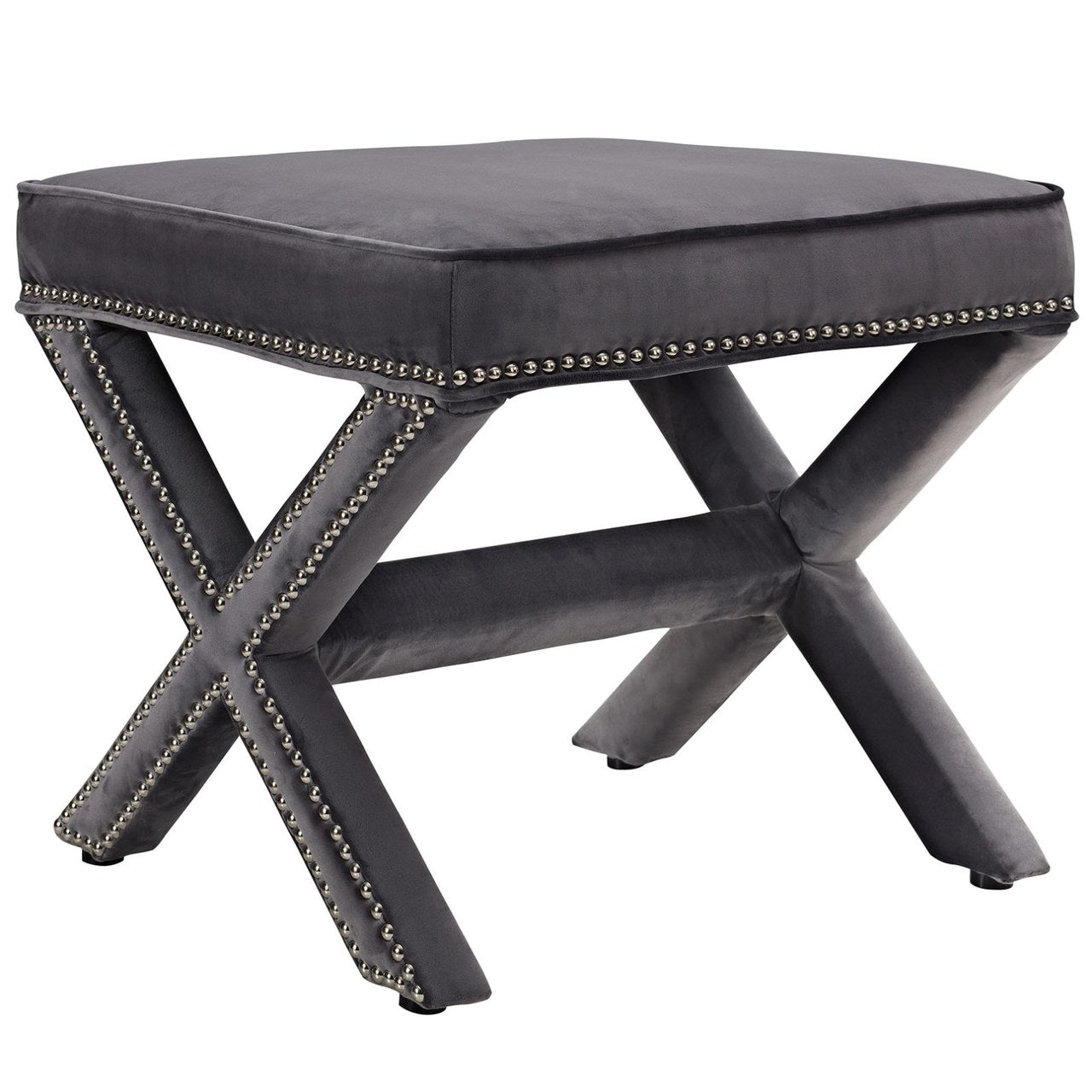 Rivet Bench, Grey, Fabric 11008
