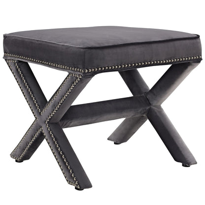 Rivet Bench, Grey, Fabric 11008