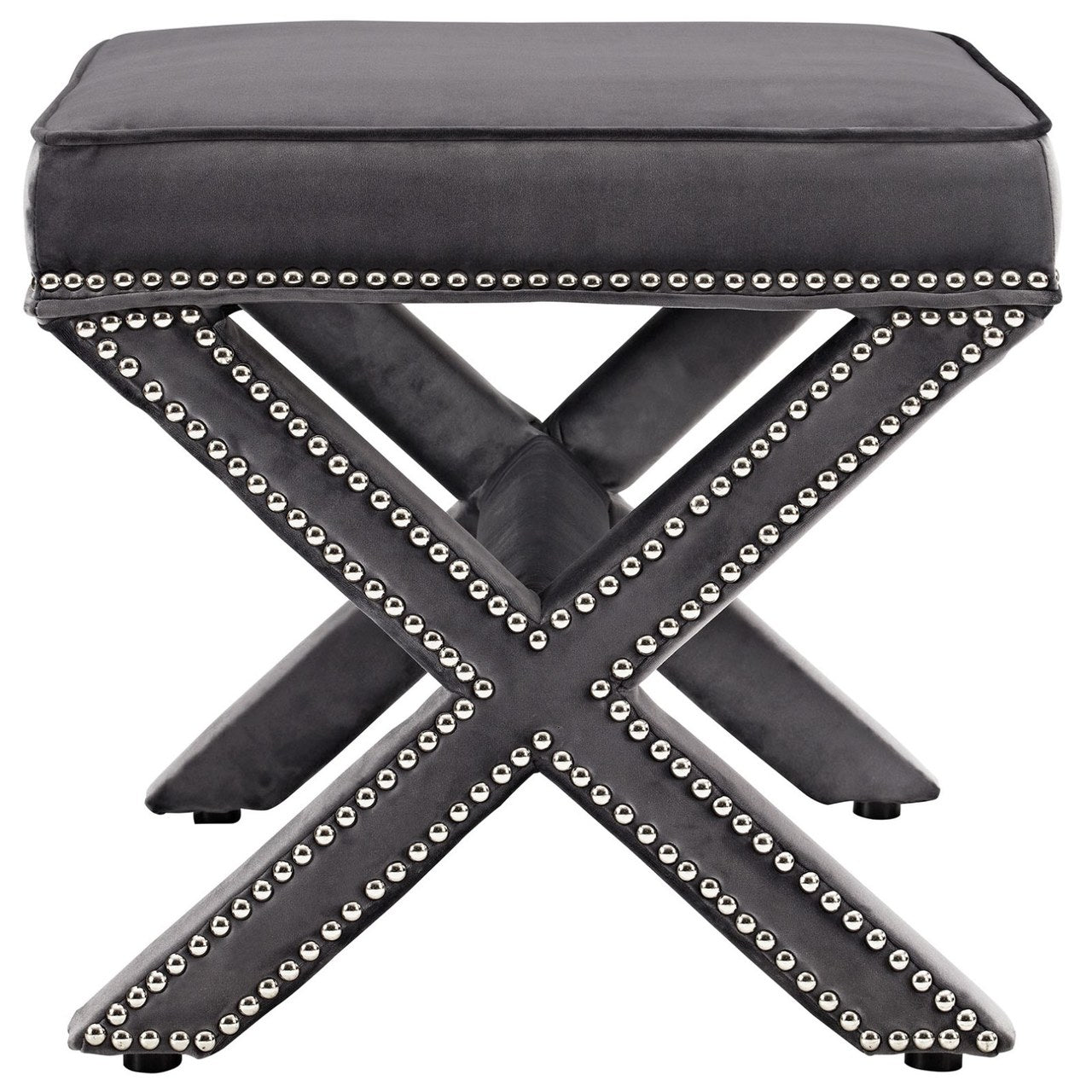 Rivet Bench, Grey, Fabric 11008