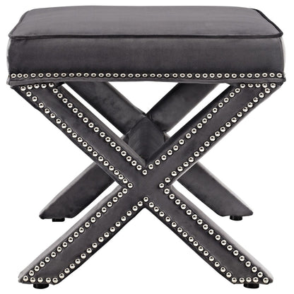 Rivet Bench, Grey, Fabric 11008