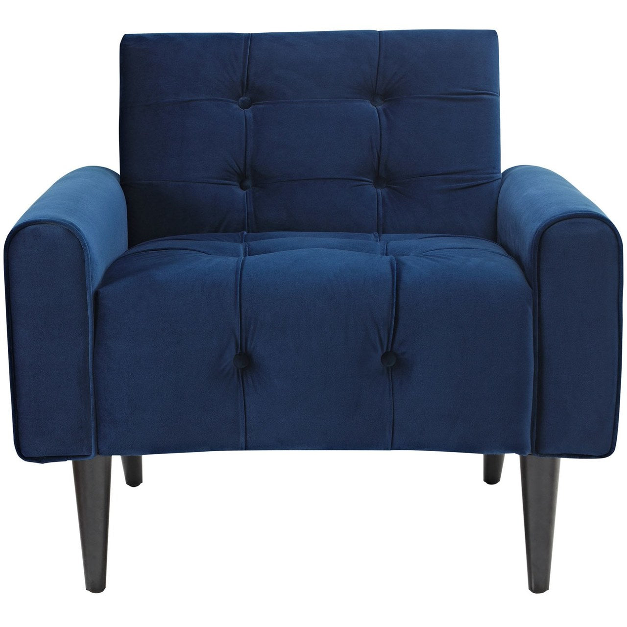 Delve Velvet Armchair, Navy, Fabric 11015
