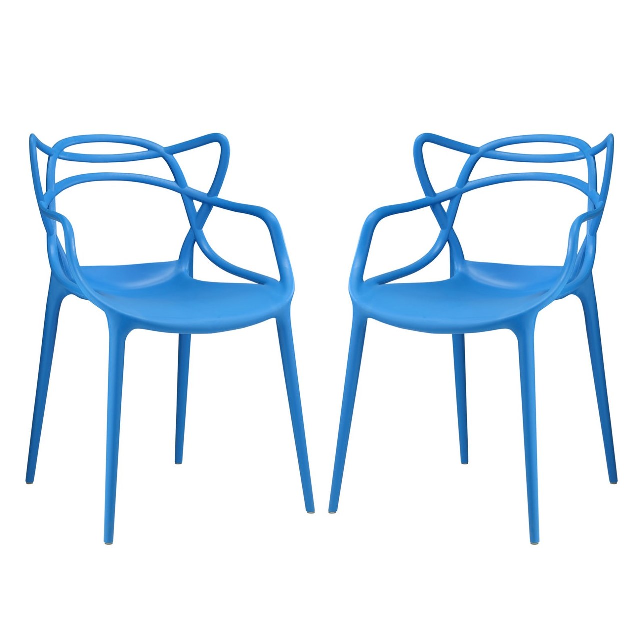 Entangled Dining Set Set of 2, Blue, Plastic 11047