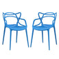 Entangled Dining Set Set of 2, Blue, Plastic 11047
