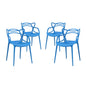 Entangled Dining Set Set of 4, Blue, Plastic 11051