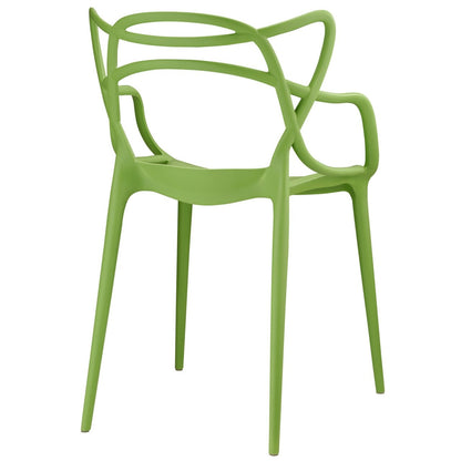 Entangled Dining Set Set of 4, Green, Plastic 11052