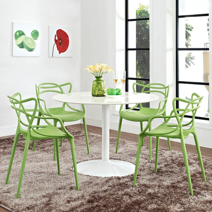 Entangled Dining Set Set of 4, Green, Plastic 11052