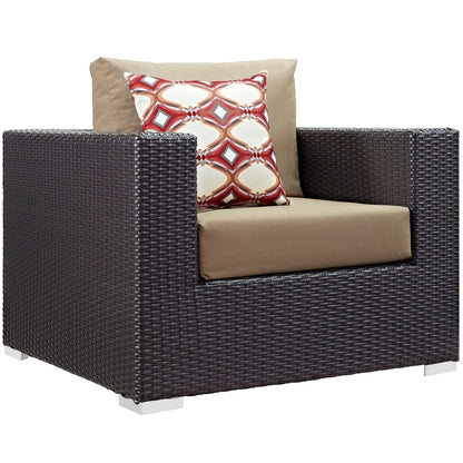 Convene Nine PCS Outdoor Patio Sofa Set, Brown, Rattan 11065