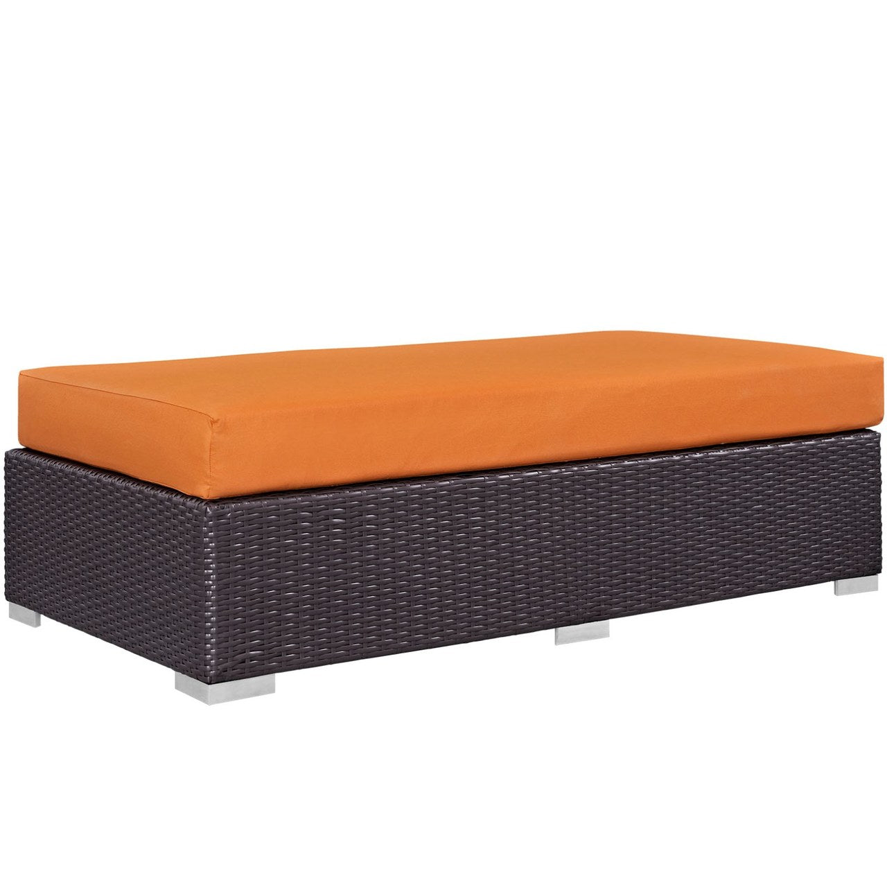 Convene Nine PCS Outdoor Patio Sofa Set, Orange, Rattan 11066