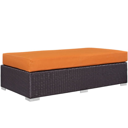 Convene Nine PCS Outdoor Patio Sofa Set, Orange, Rattan 11066
