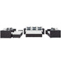Convene Nine PCS Outdoor Patio Sofa Set, White, Rattan 11070