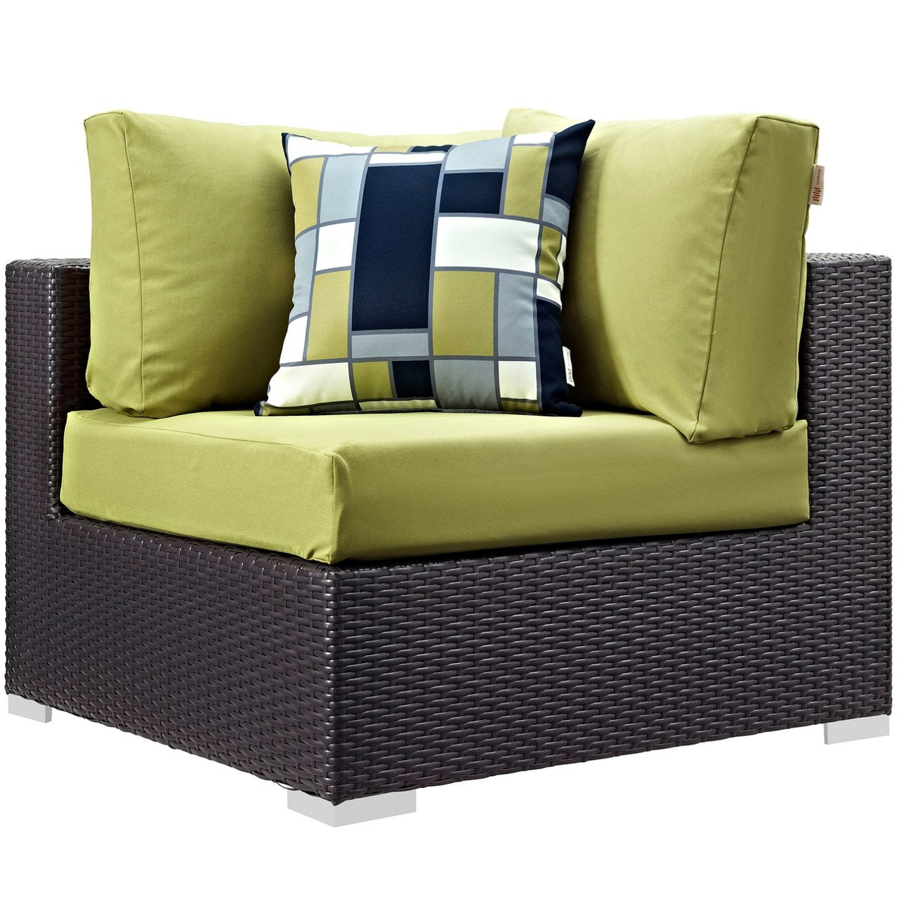 Convene Eight PCS Outdoor Patio Sectional Set, Brown, Rattan 11109