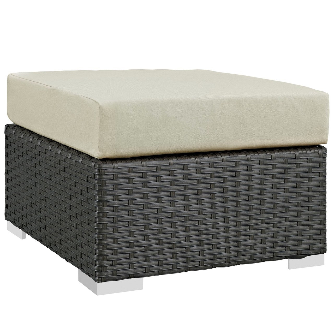 Sojourn Three PCS Outdoor Patio Sunbrella Sectional Set, Beige, Rattan 11157