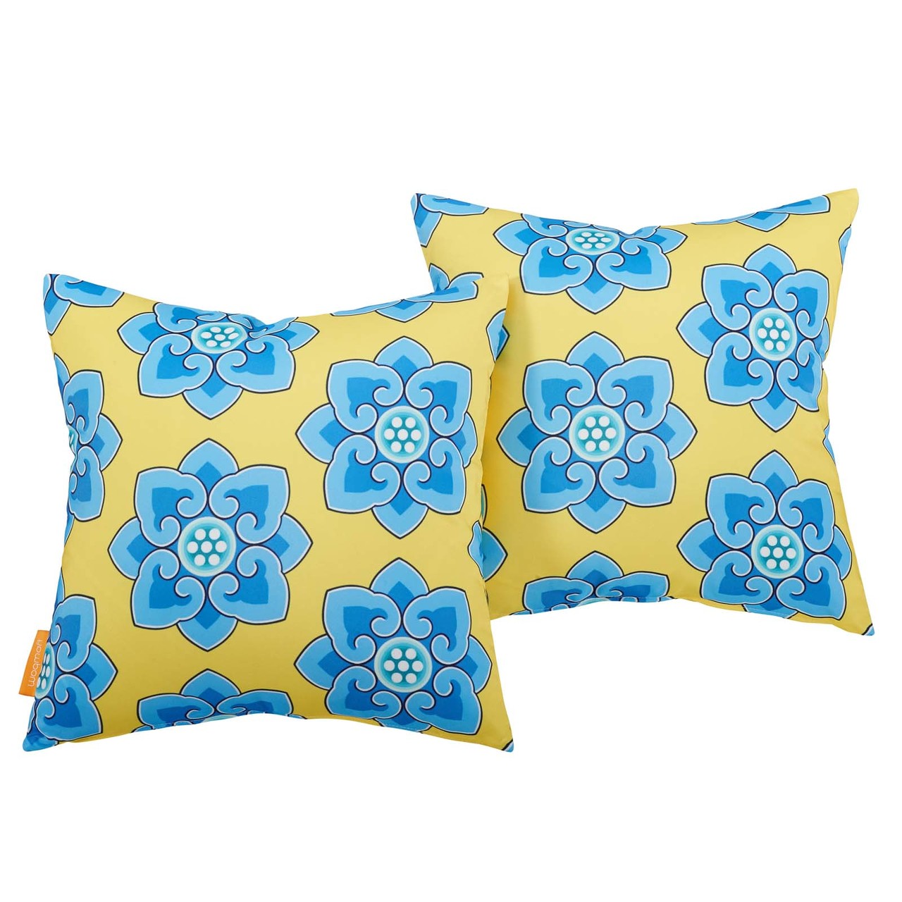 Modway Two Piece Outdoor Patio Pillow Set, Fabric, Multi Color 15119