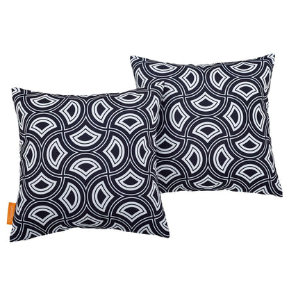 Modway Two Piece Outdoor Patio Pillow Set, Fabric, Multi Colorful 15121