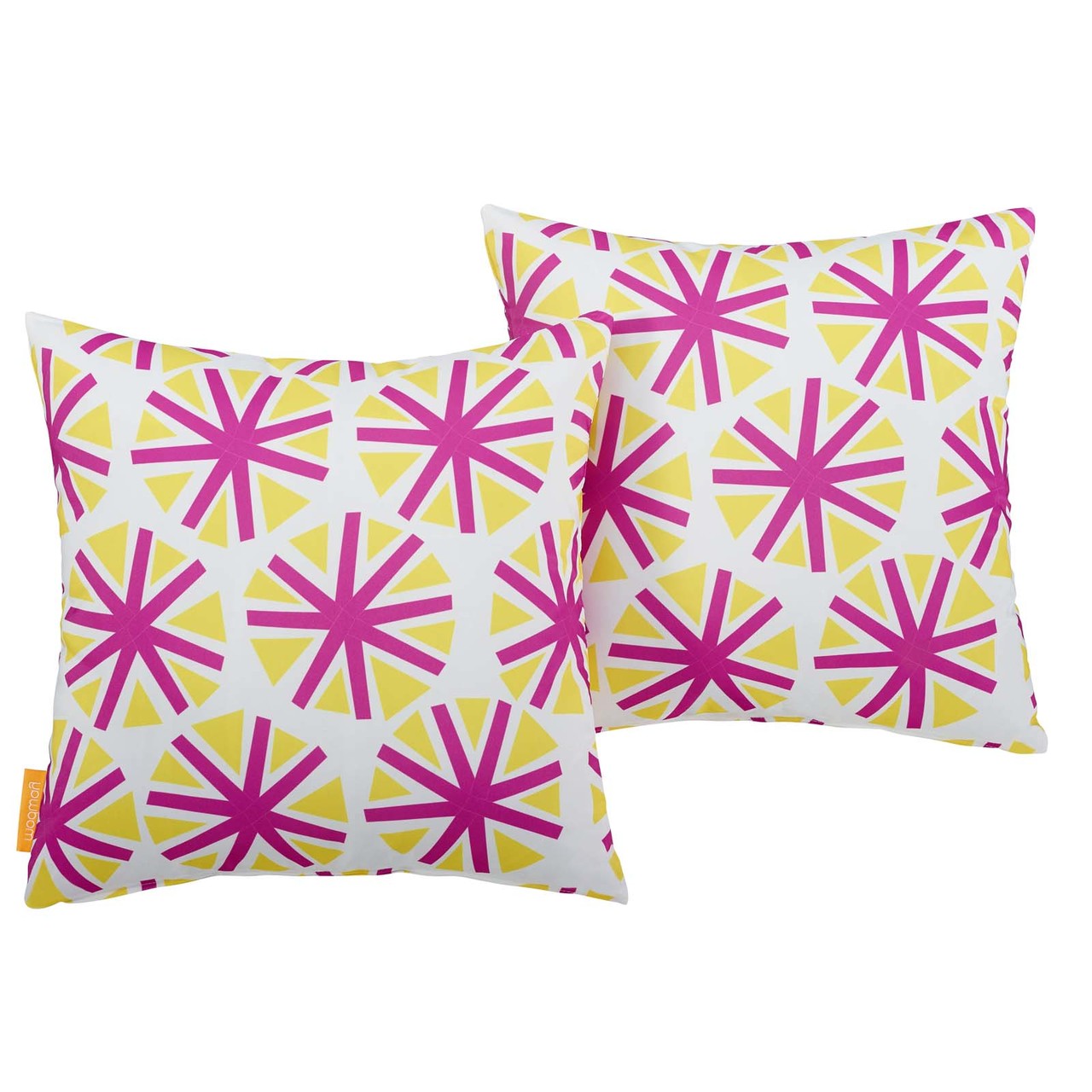 Modway Two Piece Outdoor Patio Pillow Set, Fabric, Multi Colorful 15124