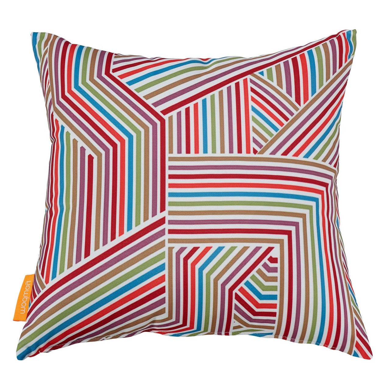 Modway Two Piece Outdoor Patio Pillow Set, Fabric, Multi Colorful 15125